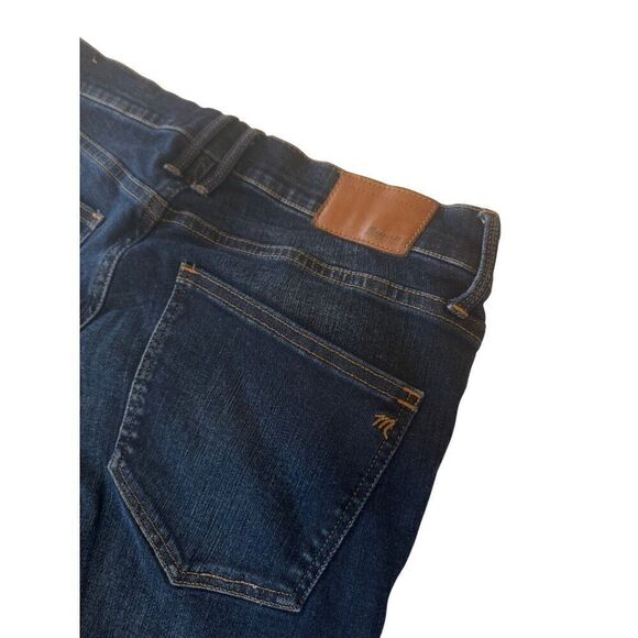 Madewell Mid-Rise Skinny Jeans Dark Wash Sz 30 EUC Stretch Preppy Classic Dark - Picture 8 of 9